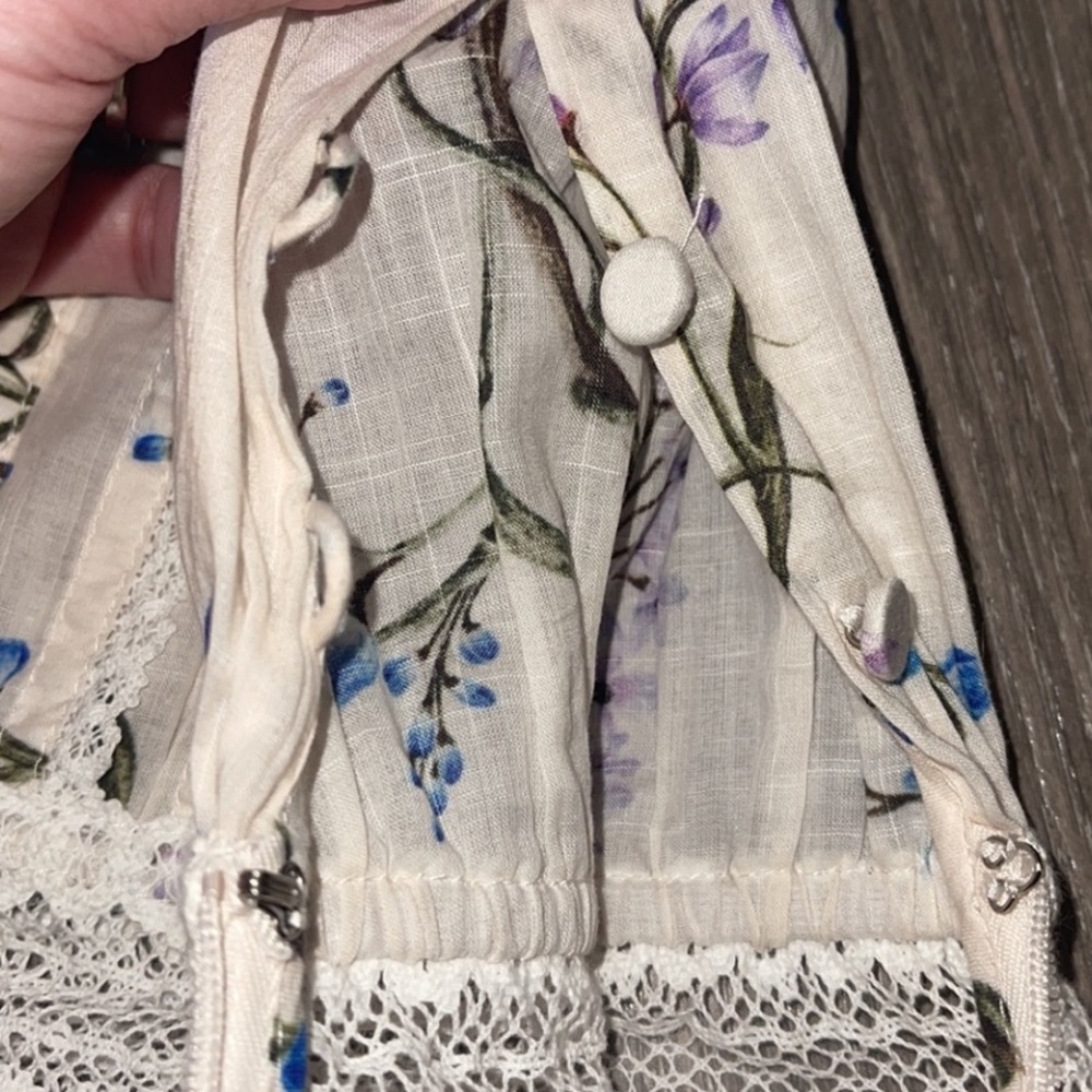 👗SOLD!!👗Zimmermann floral print high neck dress size 0 - Picture 5 of 13
